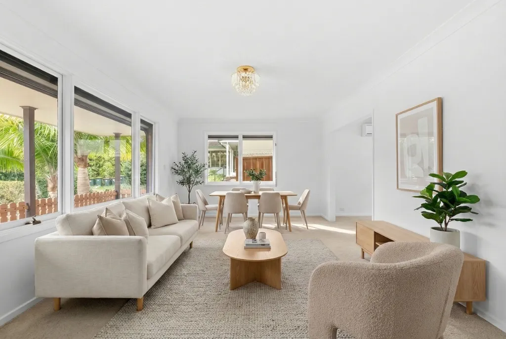 Virtually Staged Master Bedroom