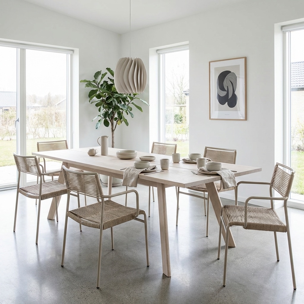 Scandinavian Dining Staging