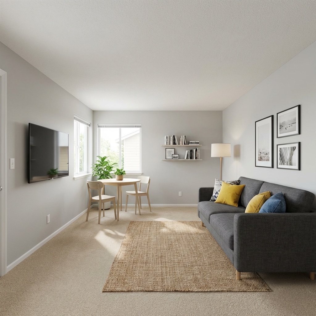 Virtually Staged Living Room