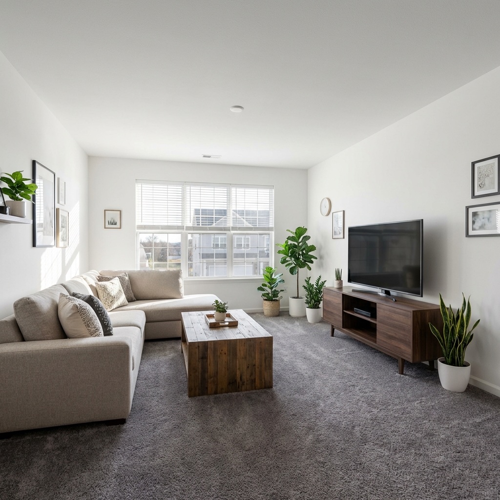Modern Living Room Staging Aesthetic