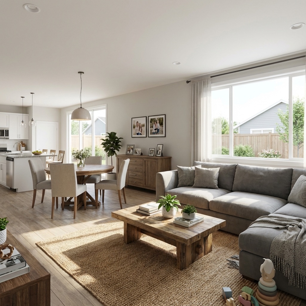 Open Concept Living Staging